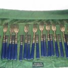 Antique French flatware - A. Sauzedde 1890 Made in France Blue