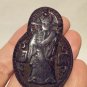Chinese Cherry Colored Amber Buddhist Pendant
