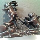 Vintage Chinese Lucky Rabbit Exotic wood Sculpture