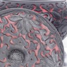 Chinese Red and Black Cinnabar Lidded Jar