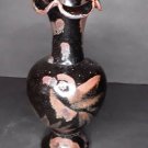 Chinese Black oil spot Glazed ruffle top vase
