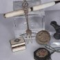 Group Lot boxes Pre Columbian Whistle Fossilized Pen and more