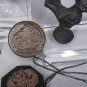Group Lot boxes Pre Columbian Whistle Fossilized Pen and more