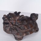 Japanese or Chinese Hard wood Dragon Turtle hand carved Natsuki