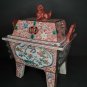 Vintage Chinese Archaistic form Censor with Shi Shi- Foo dog Finial