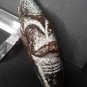Hongshan Dark Green Jade Toggle or figure of a Seated Bird