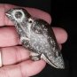 Hongshan Dark Green Jade Toggle or figure of a Seated Bird