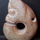 Hongshan Orange Nephrite Jade Pig Dragon toggle pendant