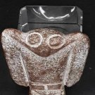 Hongshan Red Brown Jade Nephrite Owl Toggle pendant figure