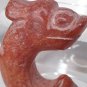 Hongshan Red Orange double headed C Dragon Pendant toggle