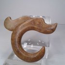 Large Hongshan Golden Jade C Dragon Pendant Toggle