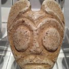 Hongshan Chicken Bone white Jade Owl Or Bat Man mask Pendant
