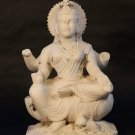 19thc Hindu white marble Saraswati statue