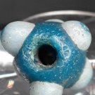 Early Chinese Possibly Han Dragon Fly or Eye Bead in blue and opaque