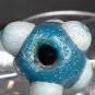 Early Chinese Possibly Han Dragon Fly or Eye Bead in blue and opaque