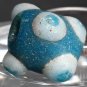 Early Chinese Possibly Han Dragon Fly or Eye Bead in blue and opaque