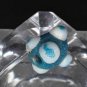 Early Chinese Possibly Han Dragon Fly or Eye Bead in blue and opaque