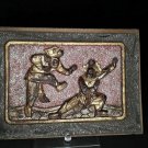 Antique Chinese wood architectural Fragment figures and mop