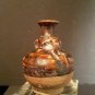Swankhaloc brown glazed Lug Handled Mini Glazed Urn