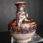 Swankhaloc brown glazed Lug Handled Mini Glazed Urn