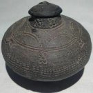 Korean Silla incised rounded pot with lid
