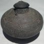 Korean Silla incised rounded pot with lid