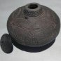 Korean Silla incised rounded pot with lid