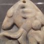 Early Chinese white Jade? pebble Pendant of flowers