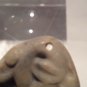 Early Chinese white Jade? pebble Pendant of flowers