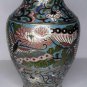 Japanese Champlevé cloisonné Bronze vase with florals and Butterfly's