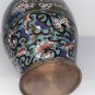 Japanese Champlevé cloisonné Bronze vase with florals and Butterfly's