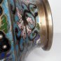 Japanese Champlevé cloisonné Bronze vase with florals and Butterfly's