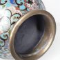 Japanese Champlevé cloisonné Bronze vase with florals and Butterfly's