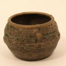 Antique Dhokra bowl from Orissa lost wax cast rice measure