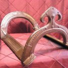 18thc Indian teak and hand tooled iron saddle
