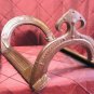 18thc Indian teak and hand tooled iron saddle