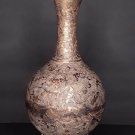 Tang Dynasty Style hand tooled metal vase with Phoenix and florals