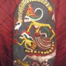 Indonesian Kris display board with Wayang figure