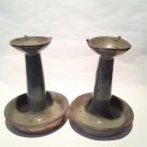 Antique Chinese Green Glazed oil or candle sticks