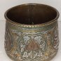 ANTIQUE SYRIAN DAMASCUS ARABIC SILVER INLAID BOWL