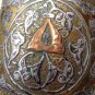 ANTIQUE SYRIAN DAMASCUS ARABIC SILVER INLAID BOWL