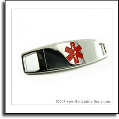 Modern 2mm Polished Medical Alert ID Plate Engraved
