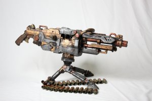 Steampunk Modified Nerf Vulcan EBF-25 gun