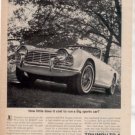 1962 1963 TRIUMPH TR-4 TR4 TR 4 VINTAGE CAR AD