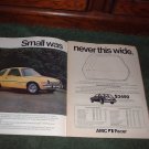 1976 AMC PACER VINTAGE CAR AD 2-PAGE