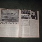 1967 JAGUAR 420 SEDAN ROAD TEST CAR AD 4-PAGE