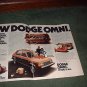 1978 1979 DODGE OMNI VINTAGE CAR AD 2-PAGE
