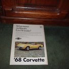 1968 CHEVY CORVETTE VINTAGE CAR AD