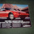 1986 NISSAN 300 ZX VINTAGE CAR AD 2-PAGE