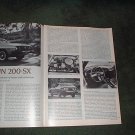 1977 DATSUN 200 SX ROAD TEST CAR AD 3-PAGE